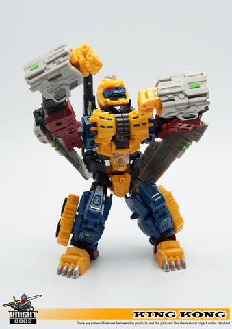 4th party Kight 8802 Captain Gorilla King Kong Beast War Optimal Optimus (KO Iron Factory EX43 Primal Commander) 15cm / 6"