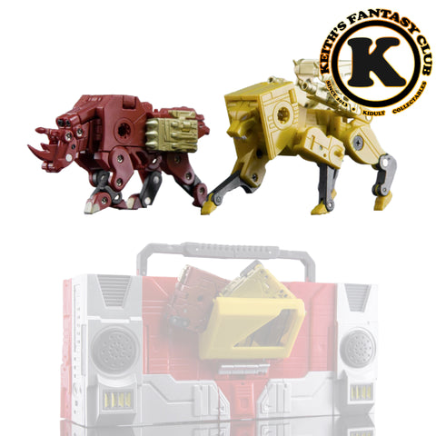 Keith's Fantasy Club KFC Toys CST-14/CST-15 CST14/CST15 Rhinohorn & Ironpaw (Ramhorn & Steeljaw, G1 Original Color) Cassettes 2.0 Version