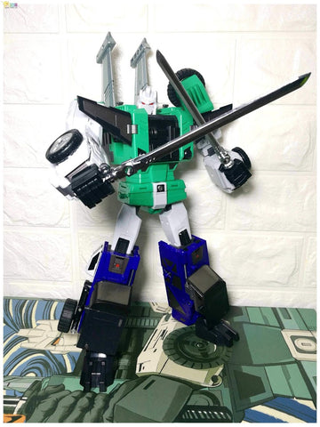 DX9 Toys D10G Hanzo (Sixshot) (G1 Retro Color, Green Chest) 27 cm / 10.5cm