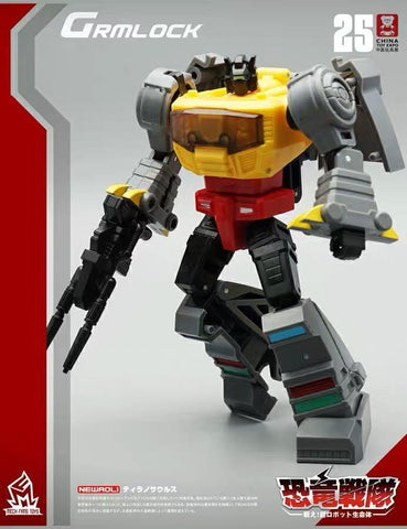 MFT MechFansToys MF21N / 22N / 23N / 24N / 25N Dinobots 5 in 1 X'mas Version 5 in 1 set (Grimlock / Slag / Sludge / Swoop / Snarl) Mech Fans Toys 14cm / 5.5"