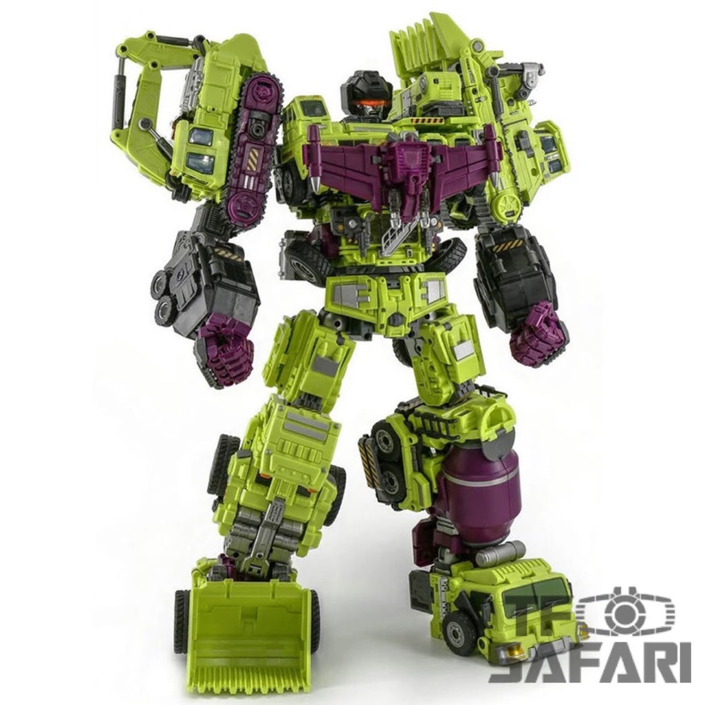 【No Original Box】NBK Devastator Green TF Engineering Full Set 6 in 1 (GT-01 Devastator) 38cm