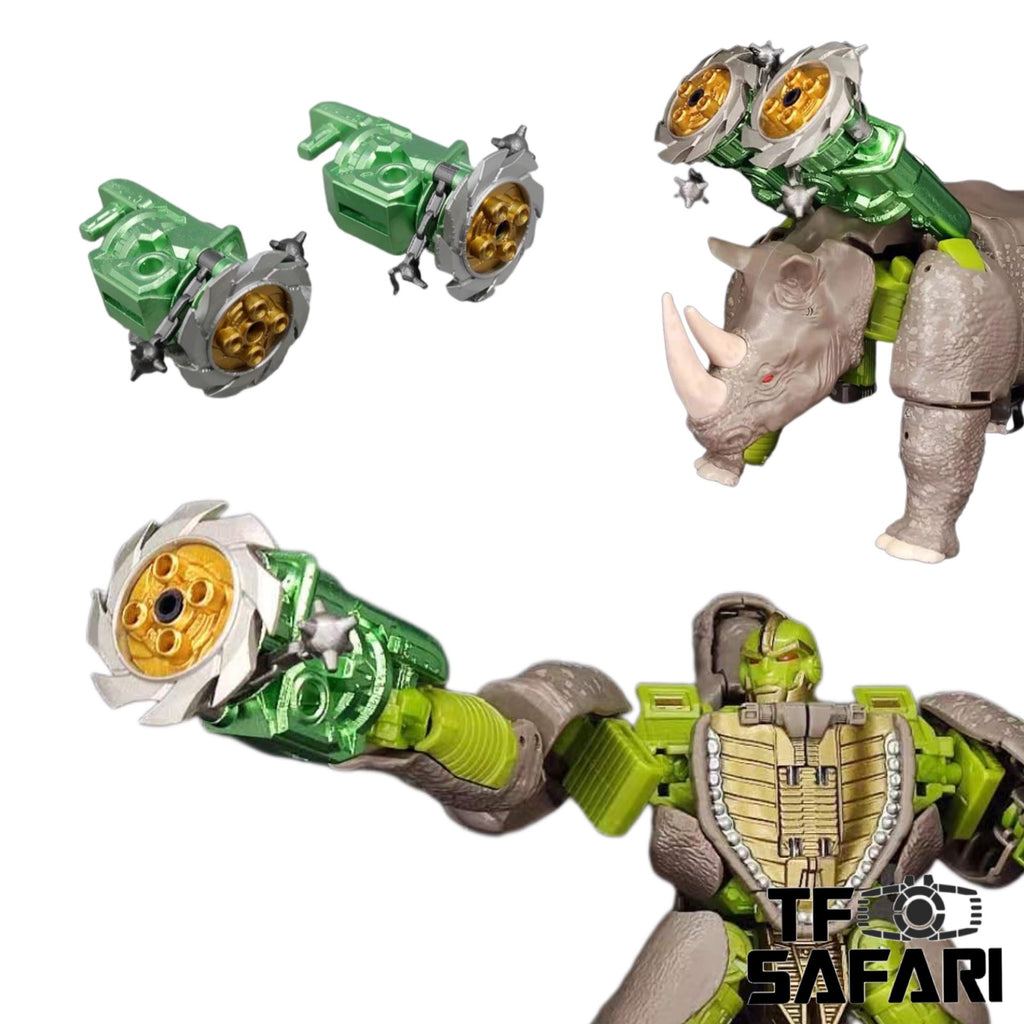 BDT Studio BDT-18 BDT18 Weapon set (Double Saw Blade Gatling Guns ) for WFC Kingdom Rhinox Upgrade Kit