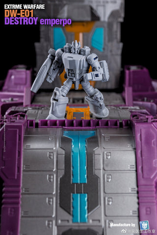 Dr.Wu & Mechanic Studio Extreme Warfare DW-E01 Destroy Emperpo (Galvatron) / DW-E02  Monitor Officer (Soundwave) Legends Class fit to Earthrise Titan Class 2 in 1 set 6cm / 4.6"