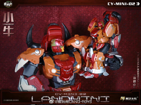 Cang Toys Cang-Toys CY-Mini02 CYMini02 Landmini (Headstrong, Feral Rex) Predaking Combiner
