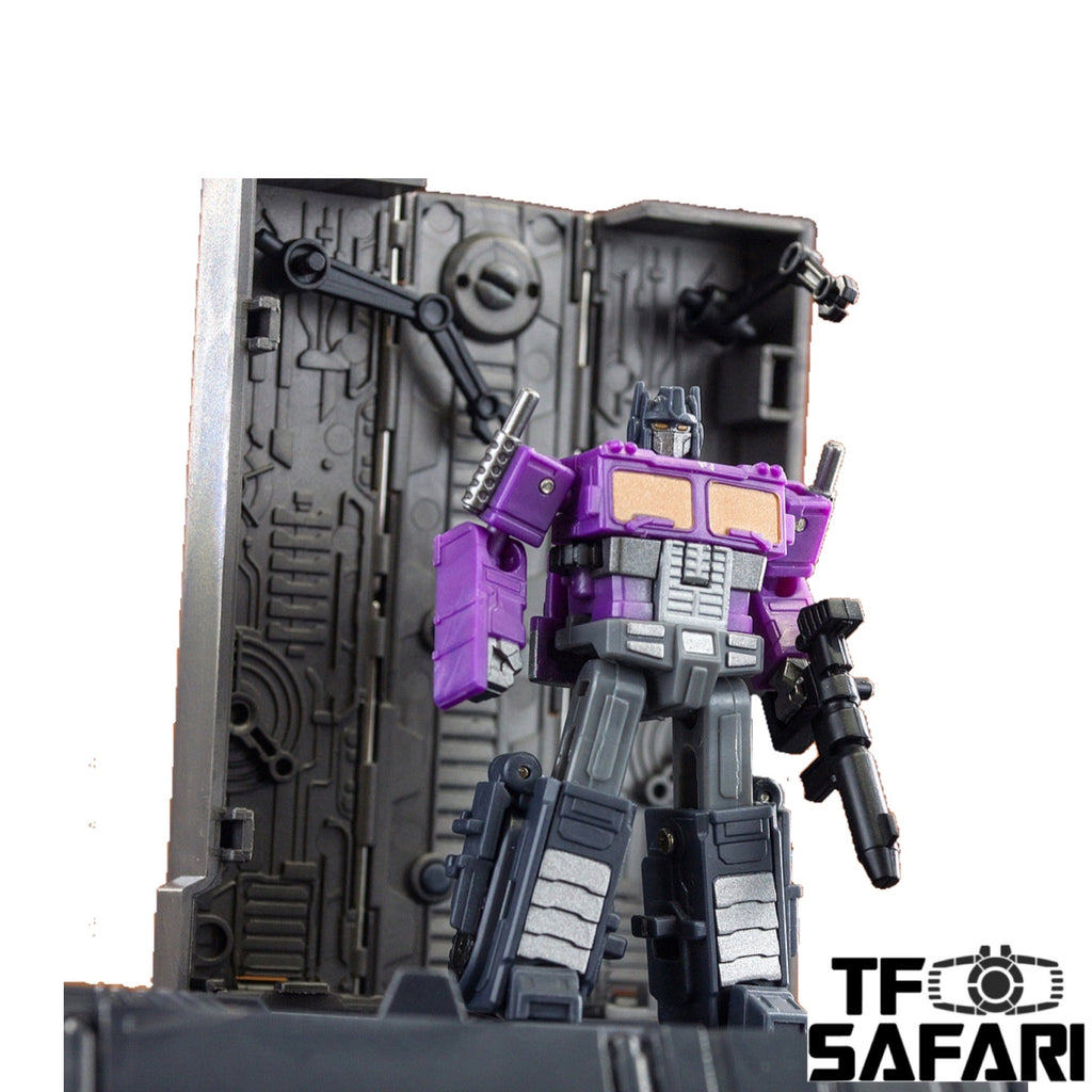 Dr.Wu & Mechanic Studio Extreme Warfare DW-E04P DWE04P Prime Commander (Optimus Prime) w/ convoy Legends Class (Core Class) fit to Earthrise Titan Class Purple Version 6cm / 4.6"