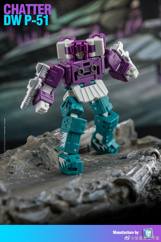Dr.Wu DW-P51 DW P-51 Chatter (DW-E05/E06,Beastbox and Squawktalk, 2 in 1 Mini-Cassette Warriors ) for WFC Siege Soundwave Toy Version Dr Wu Upgrade Kit