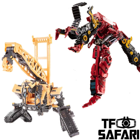 Mechanical Alliance Mechanical Team MT-01 MT01 Bulldozer (Rampage) MT-04 MT04 Crane（Hightower) (Oversized Studio Series ROTF Devastator )