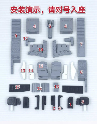Ratchet Studio ROS-014 Gap Filler and Leg Extensions for WFC Siege Galaxy Convoy Upgrade Kit