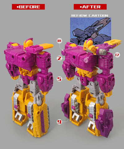 Go Better Studio GX-05WK GX05WK Uptrade Kit for Legacy Wreck 'N Rule Collection Comic Universe Wreckers Impactor ( Upgrade Kit+ Gap Fillers)