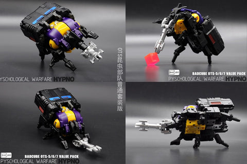 BadCube BC Evil Bug Corps OTS-05 / 06 / 07 Claymore, Hypno, Kickbutt (Shrapnel, Bombshell, Kickback) Collector's Version 14cm / 5.5"