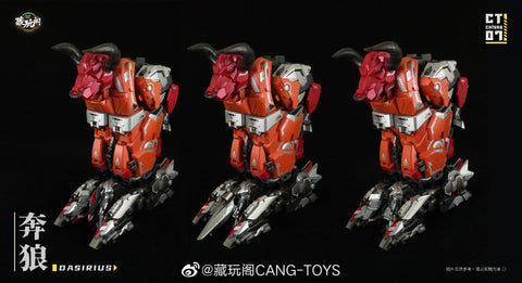 Cang Toys Cang-Toys CT-Chiyou-04 Kinglion (Razorclaw) CT-Chiyou-07 Dasirius 2 in 1 Set Predaking Combiner 23cm / 9"