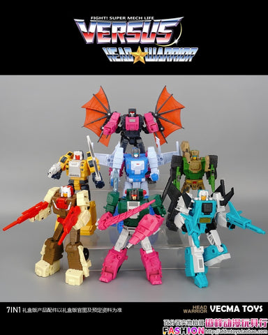 MFT MechFansToys Vecma Toys Head Warriors Headmasters Gift Sets of 7 (VS-01/02/03/04/05/06/07 Chromedome / Weirdwolf / Hardhead / Mindwipe / Skullcrusher / Highbrow / Brainstorm)