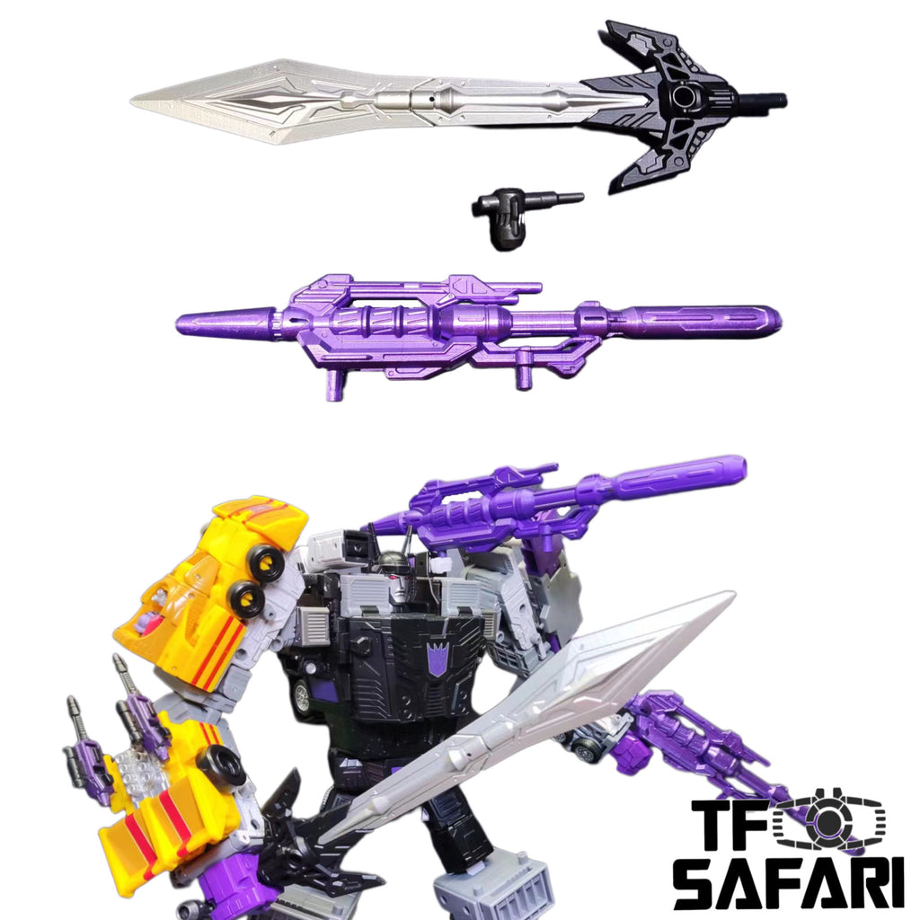 BDT Studio BDT-39 BDT39 Weapon Set(Giant Sword + Laser Gun)for Generations Legacy Series Menasor / Motormaster Upgrade Kit