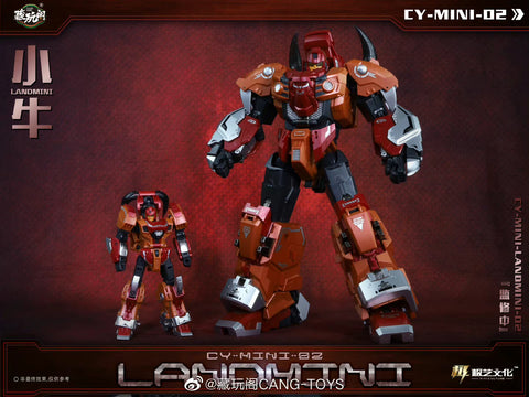 Cang Toys Cang-Toys CY-Mini02 CYMini02 Landmini (Headstrong, Feral Rex) Predaking Combiner