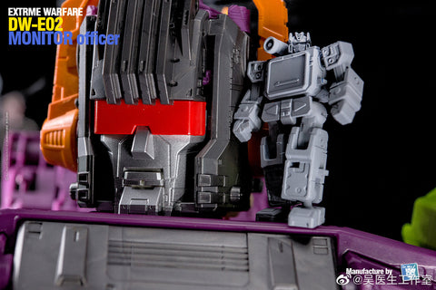 Dr.Wu & Mechanic Studio Extreme Warfare DW-E01 Destroy Emperpo (Galvatron) / DW-E02  Monitor Officer (Soundwave) Legends Class fit to Earthrise Titan Class 2 in 1 set 6cm / 4.6"