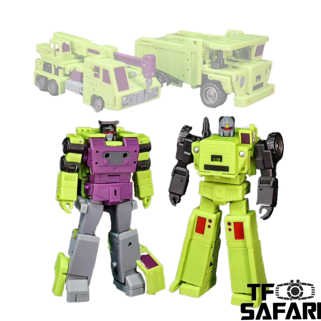 Magic Square MS Toys MS-B39 Hook & MS-B40 Long Haul Constructor Devastator Combiner Set B (2 in 1 set)10cm / 4"
