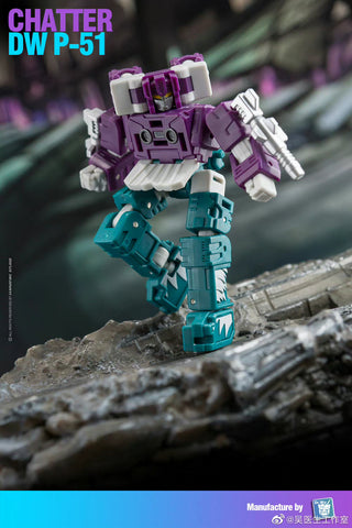 Dr.Wu DW-P51 DW P-51 Chatter (DW-E05/E06,Beastbox and Squawktalk, 2 in 1 Mini-Cassette Warriors ) for WFC Siege Soundwave Toy Version Dr Wu Upgrade Kit