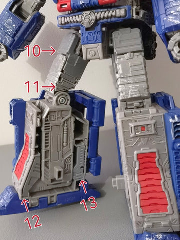 Ratchet Studio ROS-015G ROS015G Gap Filler and Leg Extensions for PF Premium Finish WFC-03 Ultra Magnus Upgrade Kit