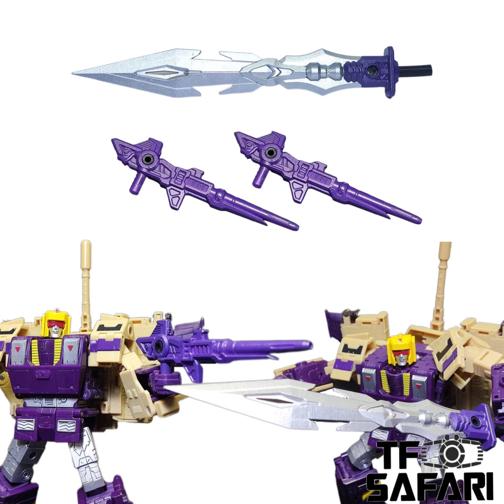 BDT Studio BDT-38 BDT38 Weapon Set(Blade + Laser Gun)for Generations Legacy Series Leader Blitzwing Upgrade Kit