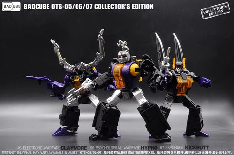 BadCube BC Evil Bug Corps OTS-05 / 06 / 07 Claymore, Hypno, Kickbutt (Shrapnel, Bombshell, Kickback) Collector's Version 14cm / 5.5"