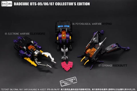 BadCube BC Evil Bug Corps OTS-05 / 06 / 07 Claymore, Hypno, Kickbutt (Shrapnel, Bombshell, Kickback) Collector's Version 14cm / 5.5"