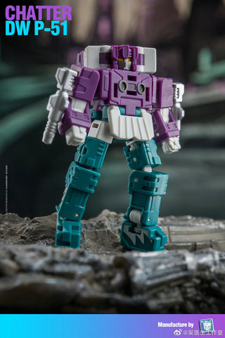 Dr.Wu DW-P51 DW P-51 Chatter (DW-E05/E06,Beastbox and Squawktalk, 2 in 1 Mini-Cassette Warriors ) for WFC Siege Soundwave Toy Version Dr Wu Upgrade Kit