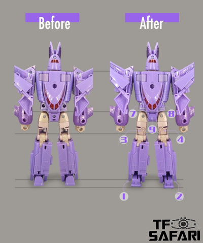 Go Better Studio GX37B GX-37B Gap Fillers & Replacement Feet for WFC Kingdom Generation Selects Cyclonus Upgrade Kit