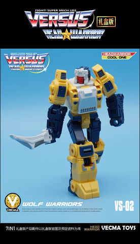 MFT MechFansToys Vecma Toys Head Warriors Headmasters Gift Sets of 7 (VS-01/02/03/04/05/06/07 Chromedome / Weirdwolf / Hardhead / Mindwipe / Skullcrusher / Highbrow / Brainstorm)