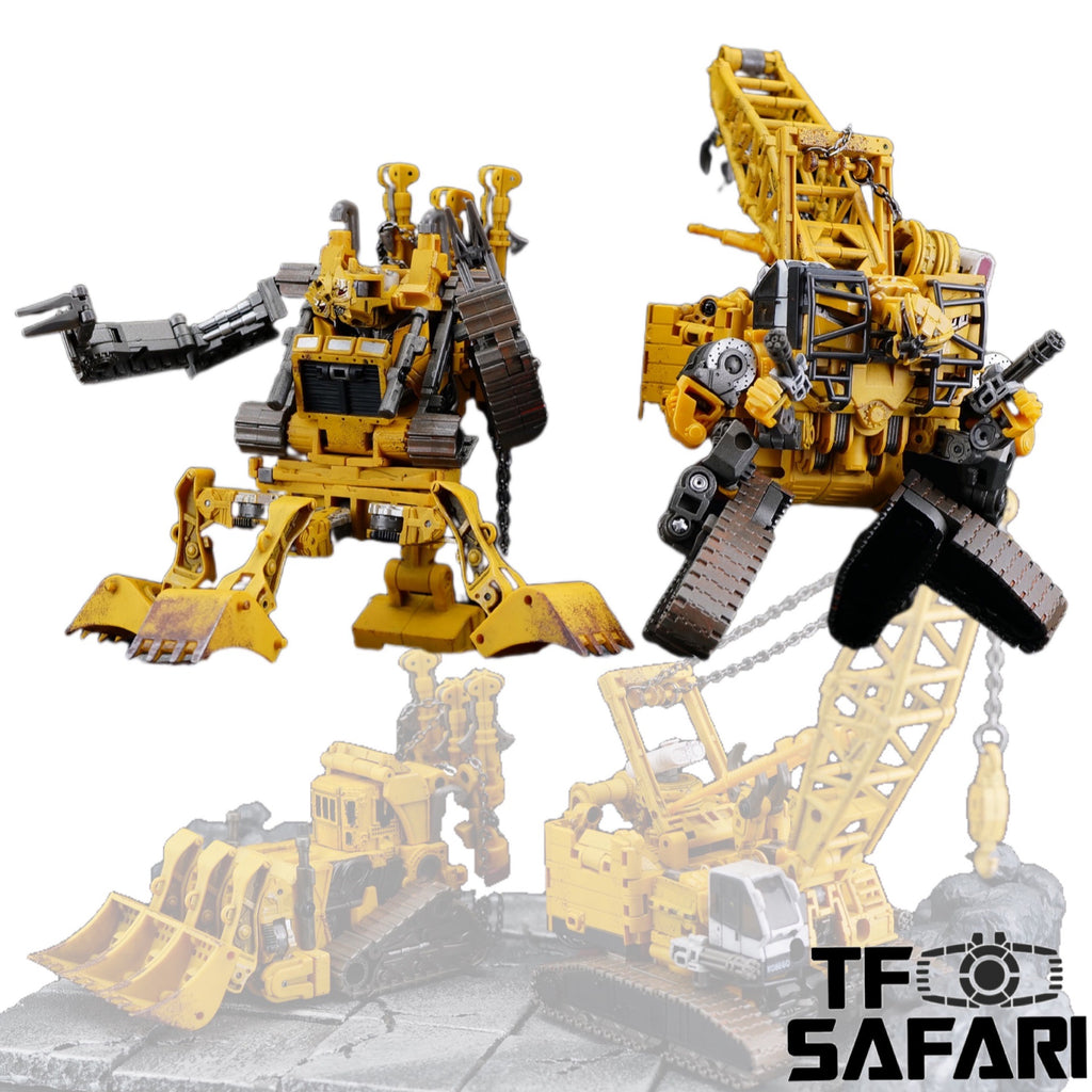 Devil Saviour (BombusBee) DS-07 / DS-08 Paranoider / Bomber (Hightower and Bulldozer of ROTF Devastator Constructicons) 18cm / 7" 2 in 1 set