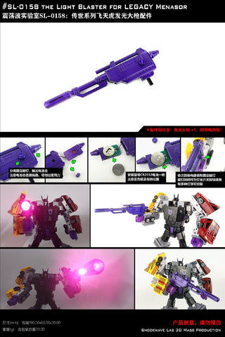 Shockwave Lab SL158 SL-158 LED Light Blaster for Generations Legacy Menasor Upgrade Kit