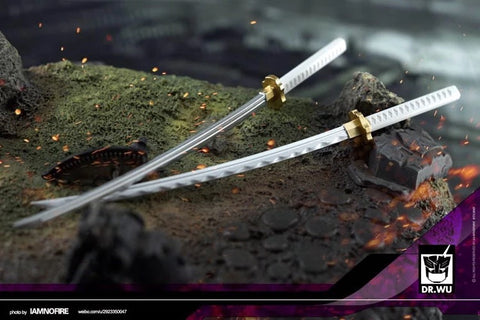 Dr.Wu DW-P34  Double Pole Double Katanas (Golden Hilt) for Springer / Windblade Dr Wu Upgrade Kit