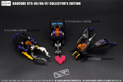 BadCube BC Evil Bug Corps OTS-05 / 06 / 07 Claymore, Hypno, Kickbutt (Shrapnel, Bombshell, Kickback) Collector's Version 14cm / 5.5"