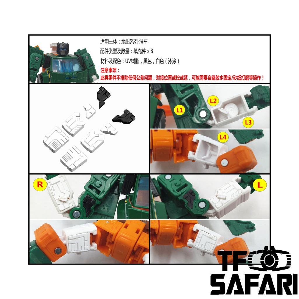 Shockwave Lab SL-GF14 Gap Fillers for WFC Earthrise Hoist Upgrade Kit