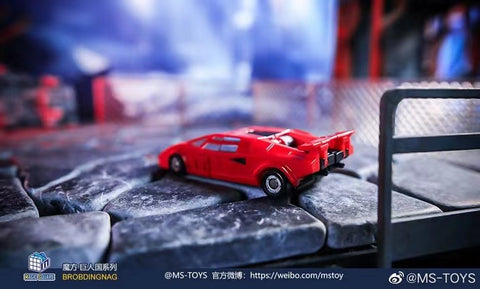 Magic Square MS-Toys MS-B07A MSB07A Red Cannon (Sideswipe) Metallic Version 9.5cm / 3.7"