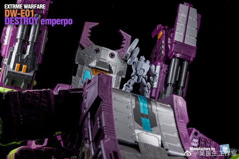 Dr.Wu & Mechanic Studio Extreme Warfare DW-E01 Destroy Emperpo (Galvatron) / DW-E02  Monitor Officer (Soundwave) Legends Class fit to Earthrise Titan Class 2 in 1 set 6cm / 4.6"