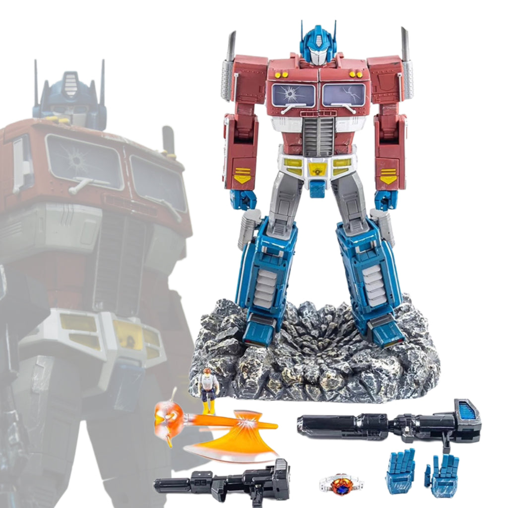 WJ Oversized Battle Damaged MPP10 Optimus Prime Limited Edition with Display Base 33cm / 13"