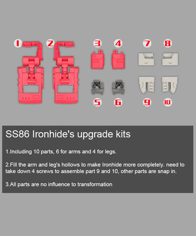 Go Better Studio GX46 GX-46（GB1063 GB-1063）Gap Fillers / Upgrade Kits for Studio Series 86 SS86 Ironhide Upgrade Kit