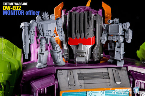 Dr.Wu & Mechanic Studio Extreme Warfare DW-E01 Destroy Emperpo (Galvatron) / DW-E02  Monitor Officer (Soundwave) Legends Class fit to Earthrise Titan Class 2 in 1 set 6cm / 4.6"