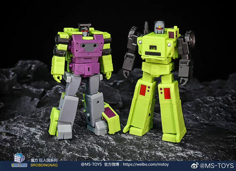 Magic Square MS Toys MS-B39 Hook & MS-B40 Long Haul Constructor Devastator Combiner Set B (2 in 1 set)10cm / 4"
