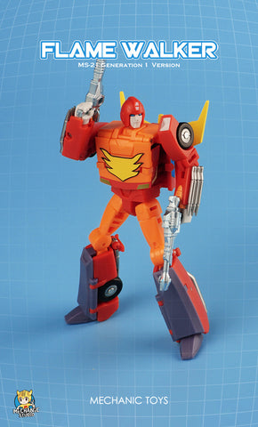 MFT MechFansToys Mechanic Toys Mech Soul MS-21 MS21 Flame Walker (Hot Rod) Mech Fans Toys 10cm / 4"