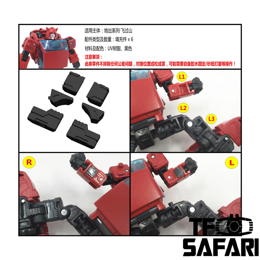 Shockwave Lab SL-GF15 Gap Fillers for WFC Earthrise Cliffjumper Upgrade Kit