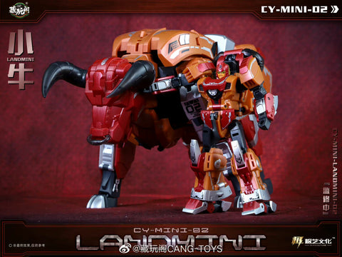 Cang Toys Cang-Toys CY-Mini02 CYMini02 Landmini (Headstrong, Feral Rex) Predaking Combiner