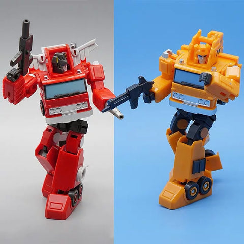 MFT MechFansToys MF-45 MF45 Fire Engine (Inferno) MF-46 MF46 Crane (Grapple) Mech Fans Toys 11cm/ 4.3"