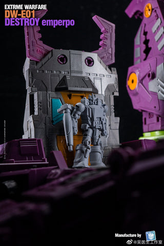 Dr.Wu & Mechanic Studio Extreme Warfare DW-E01 Destroy Emperpo (Galvatron) / DW-E02  Monitor Officer (Soundwave) Legends Class fit to Earthrise Titan Class 2 in 1 set 6cm / 4.6"
