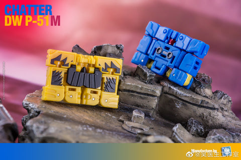 Dr.Wu DW-P51M Chatter Shattered Glass Limited Version (Beastbox and Squawktalk, 2 in 1 Mini-Cassette Warriors ) for WFC Siege Soundwave Dr Wu Upgrade Kit