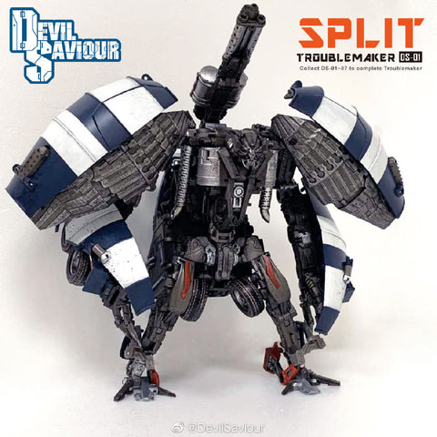 Devil Saviour (BombusBee) DS-01 Split of Trouble Maker (Mixmaster of ROTF Devastator Constructicons) 18cm / 7"