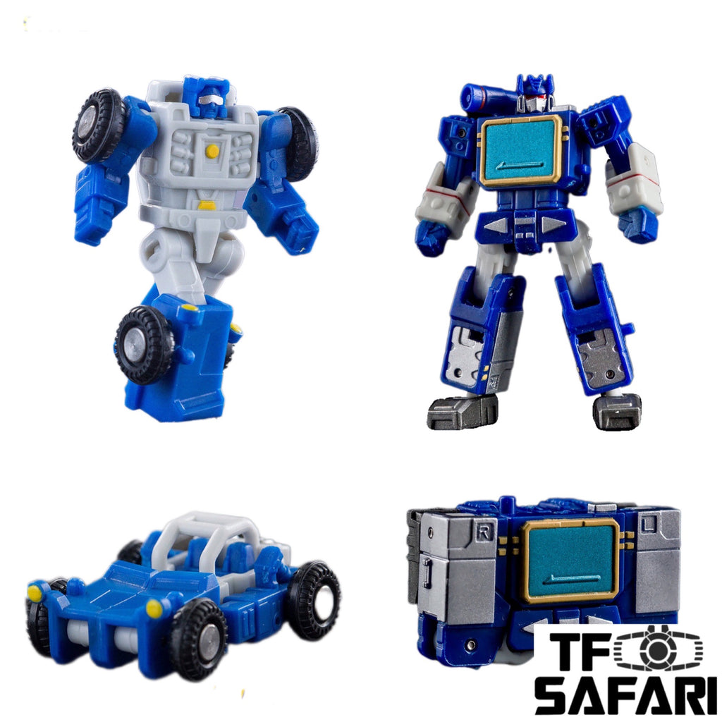 Dr.Wu & Mechanic Studio Extreme Warfare DW-E02 Monitor Officer Blue (Soundwave) / DW-E03 Big Surge (Beachbomber) Legends Class (Core Class) fit to Earthrise Titan Class 2 in 1 set 6cm / 4.6"