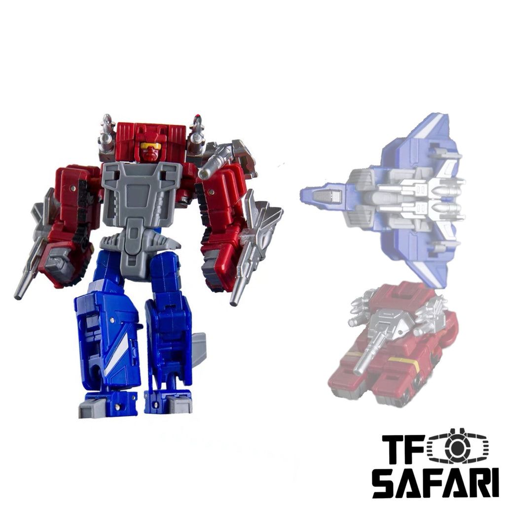 【Toy Color Version】Dr.Wu Sword Dancer DW-E07 DWE07 Traveler Plane DW-E08 DWE08 Patriot Tank (G1 Slamdance 2 in 1 Mini-Cassette Warriors ) for WFC Kingdom / Legacy Blaster Dr Wu Upgrade Kit