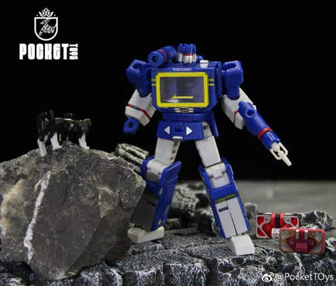 Pocket Toys TS04 TS-04 Tuner (Soundwave, KO DX9 X33 Sonic wizard, 3 Cassette Warriors) PocketToys 10cm / 4"