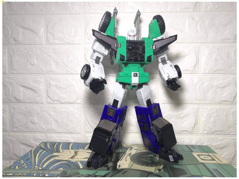 DX9 Toys D10G Hanzo (Sixshot) (G1 Retro Color, Green Chest) 27 cm / 10.5cm